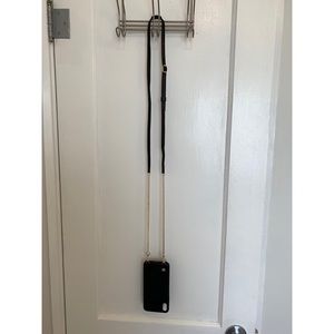 Black and Gold Phone Case with Strap